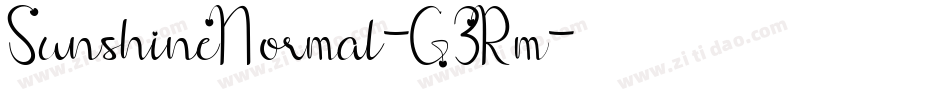 SunshineNormal-G3Rm字体转换