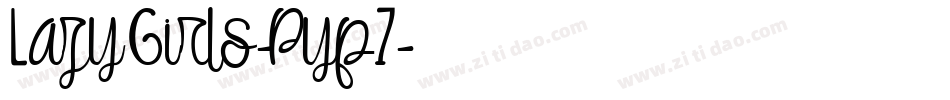 LazyGirls-Pyp7字体转换