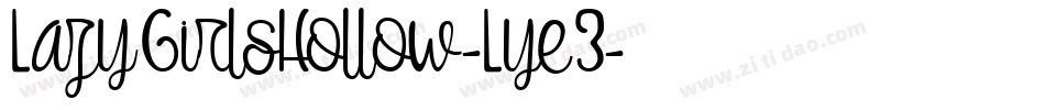 LazyGirlsHollow-Lye3字体转换