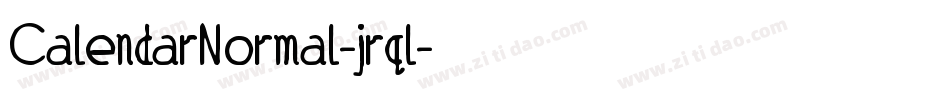 CalendarNormal-jrql字体转换