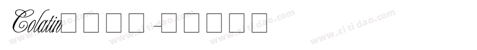 Colatin英文字体字体转换