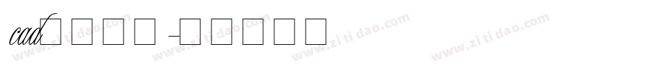 cad英文字体字体转换