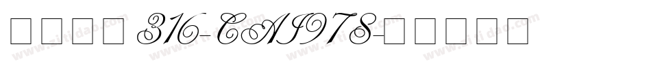 英文字体316-CAI978字体转换