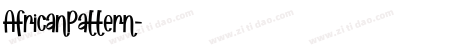 AfricanPattern字体转换