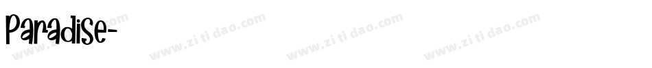 Paradise字体转换