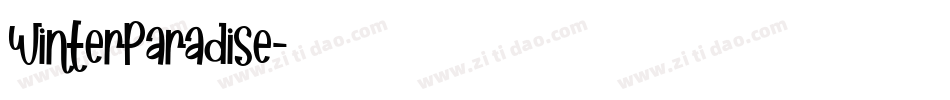 WinterParadise字体转换