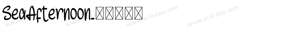 SeaAfternoon字体转换
