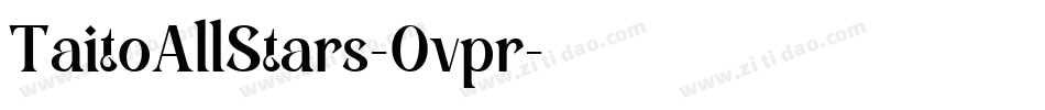 TaitoAllStars-0vpr字体转换