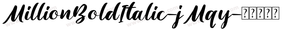 MillionBoldItalic-jMqy字体转换