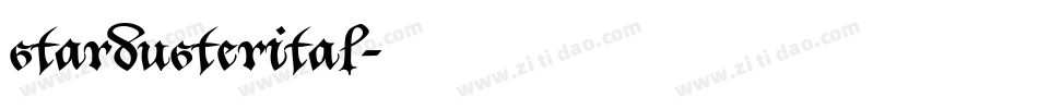 stardusterital字体转换