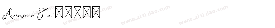 American-Fox字体转换
