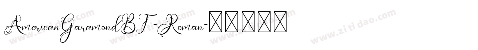 AmericanGaramondBT-Roman字体转换