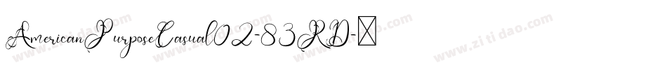 AmericanPurposeCasual02-83RD字体转换