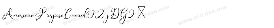 AmericanPurposeCasual02-jDG9字体转换