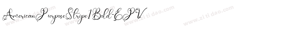 AmericanPurposeStripe1Bold-EPVW字体转换