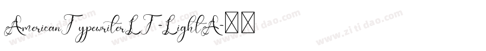 AmericanTypewriterLT-LightA字体转换