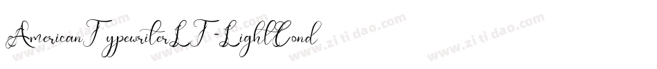 AmericanTypewriterLT-LightCond字体转换