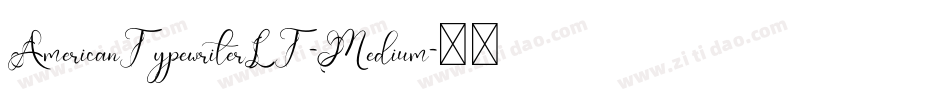AmericanTypewriterLT-Medium字体转换