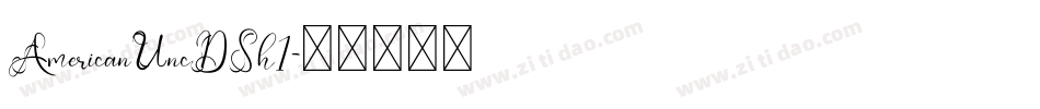 AmericanUncDSh1字体转换
