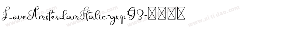 LoveAmsterdamItalic-gxpG3字体转换