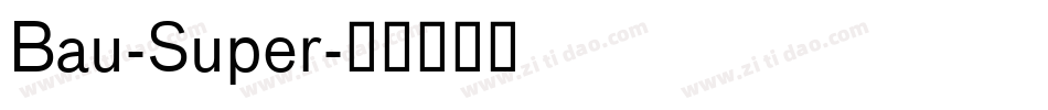Bau-Super字体转换
