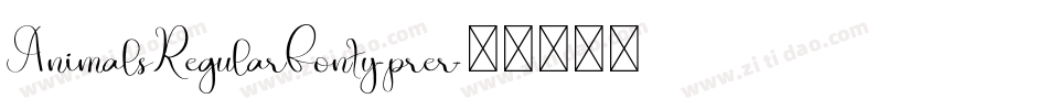 AnimalsRegularFonty-prer字体转换