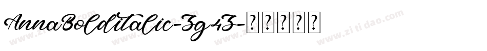 AnnaBolditalic-Zg4Z字体转换