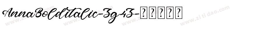 AnnaBolditalic-Zg4Z字体转换