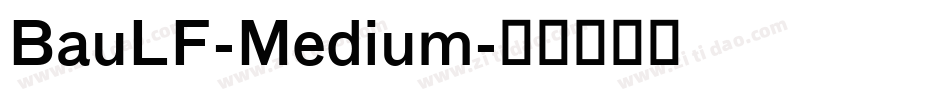 BauLF-Medium字体转换