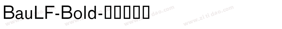 BauLF-Bold字体转换