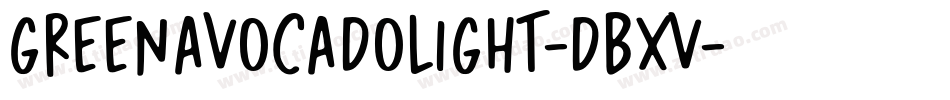 GreenAvocadoLight-dBxV字体转换