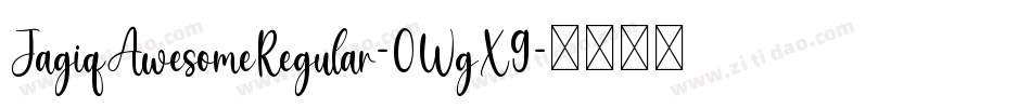 JagiqAwesomeRegular-0WgX9字体转换