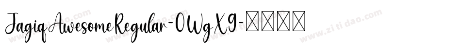 JagiqAwesomeRegular-0WgX9字体转换