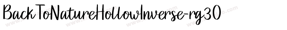 BackToNatureHollowInverse-rg3Ox字体转换