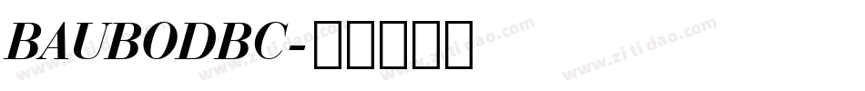 BAUBODBC字体转换