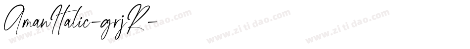 AmanItalic-grjR字体转换