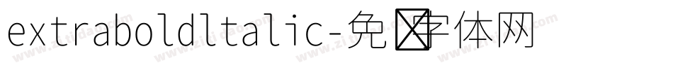extraboldltalic字体转换