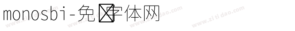 monosbi字体转换