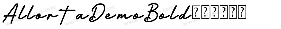 AllortaDemoBold字体转换