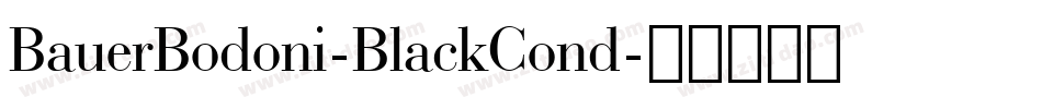 BauerBodoni-BlackCond字体转换