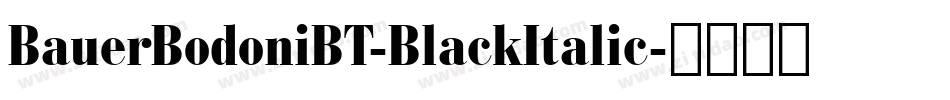 BauerBodoniBT-BlackItalic字体转换