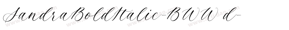 SandraBoldItalic-BWW2d字体转换