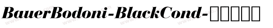 BauerBodoni-BlackCond字体转换