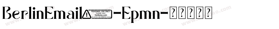 BerlinEmail2-Epmn字体转换
