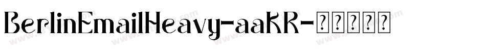 BerlinEmailHeavy-aaKR字体转换