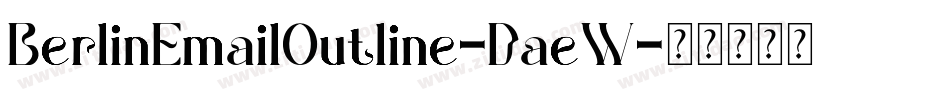 BerlinEmailOutline-DaeW字体转换