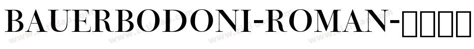 BauerBodoni-Roman字体转换