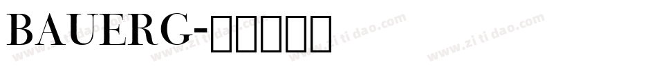Bauerg字体转换
