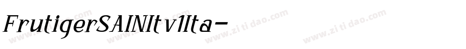 FrutigerSAINItv1Ita字体转换