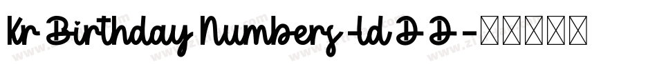 KrBirthdayNumbers-ldDD字体转换